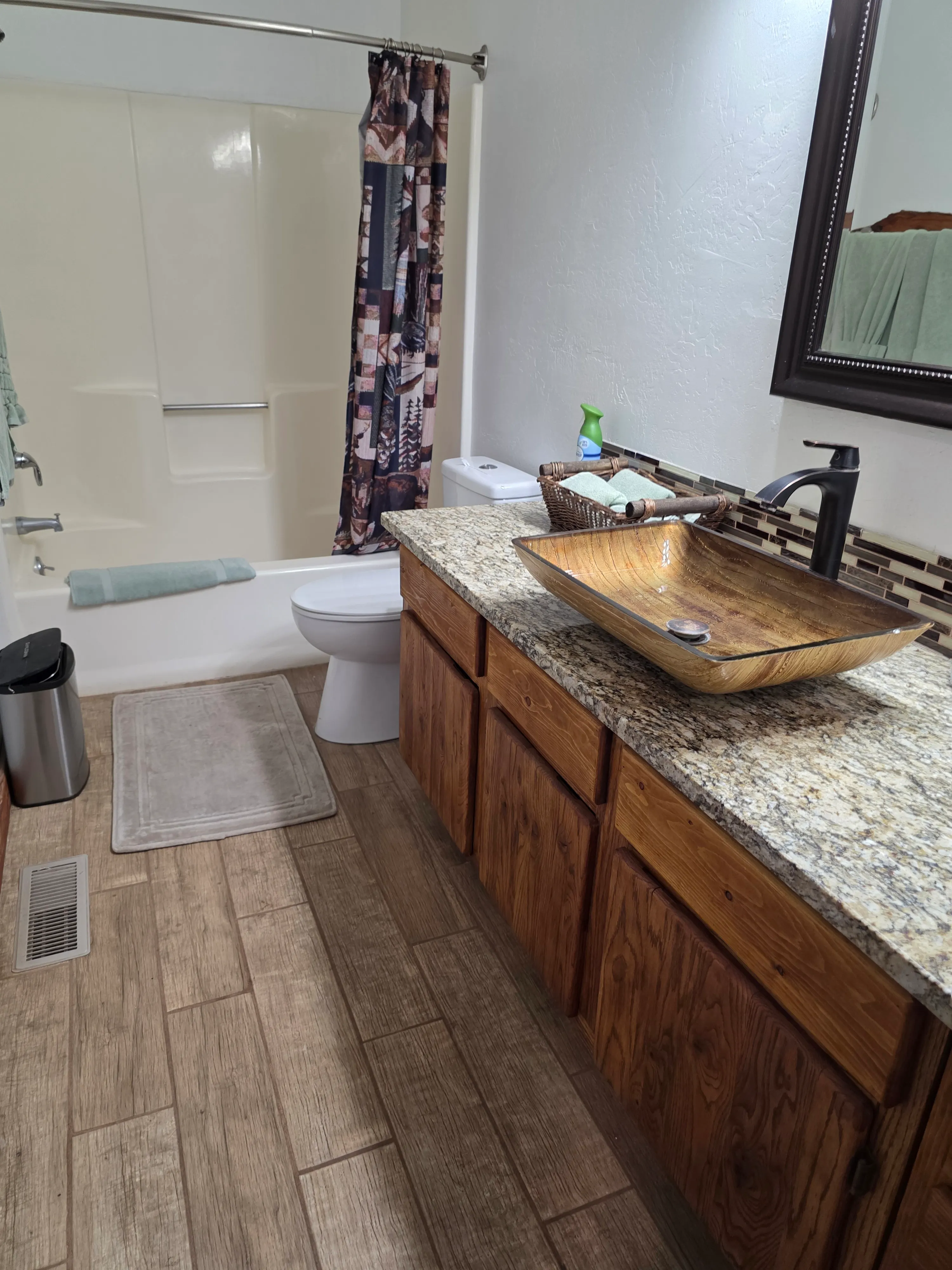 full bath with tub shower