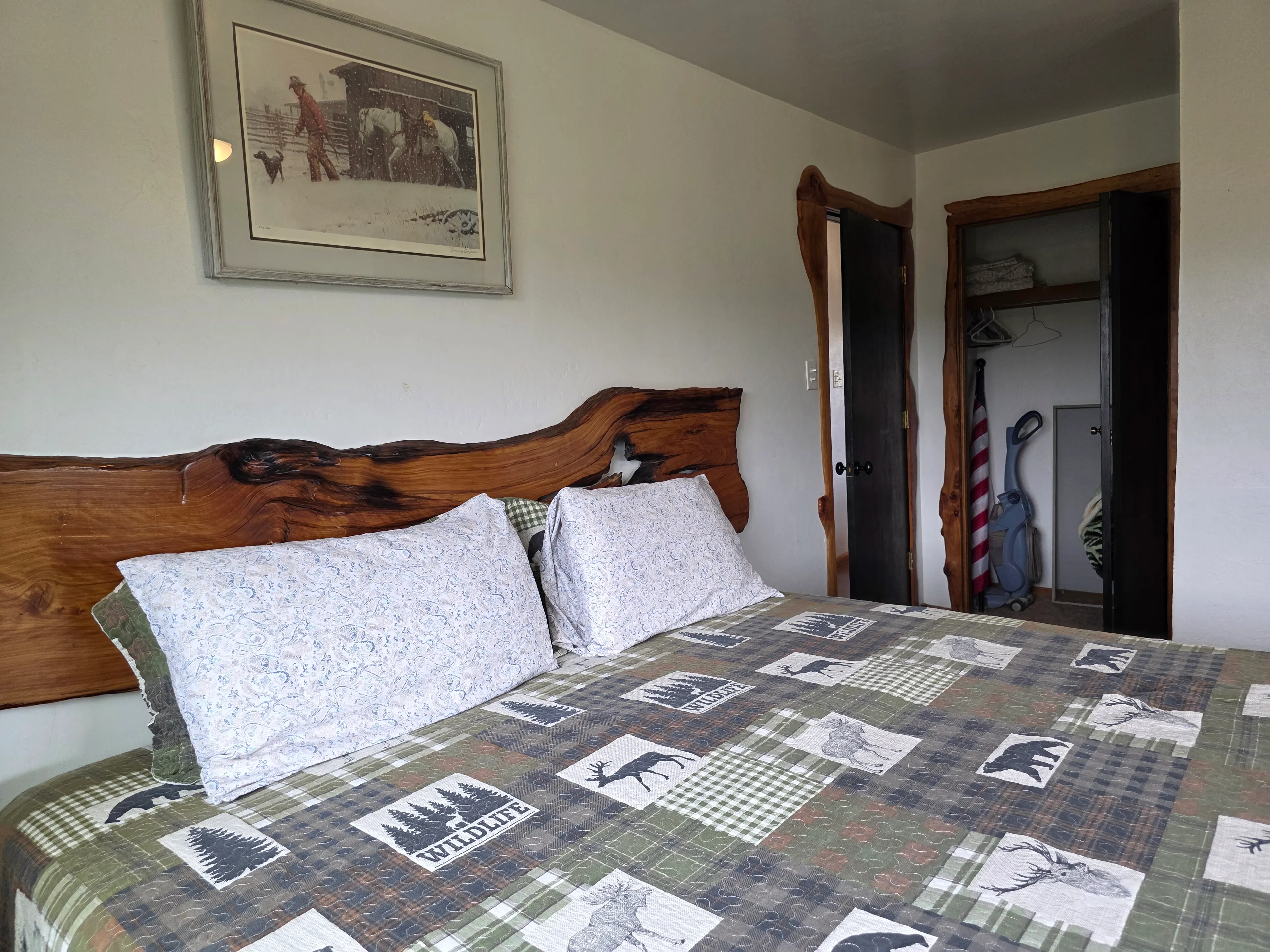 King bedroom toward open closet