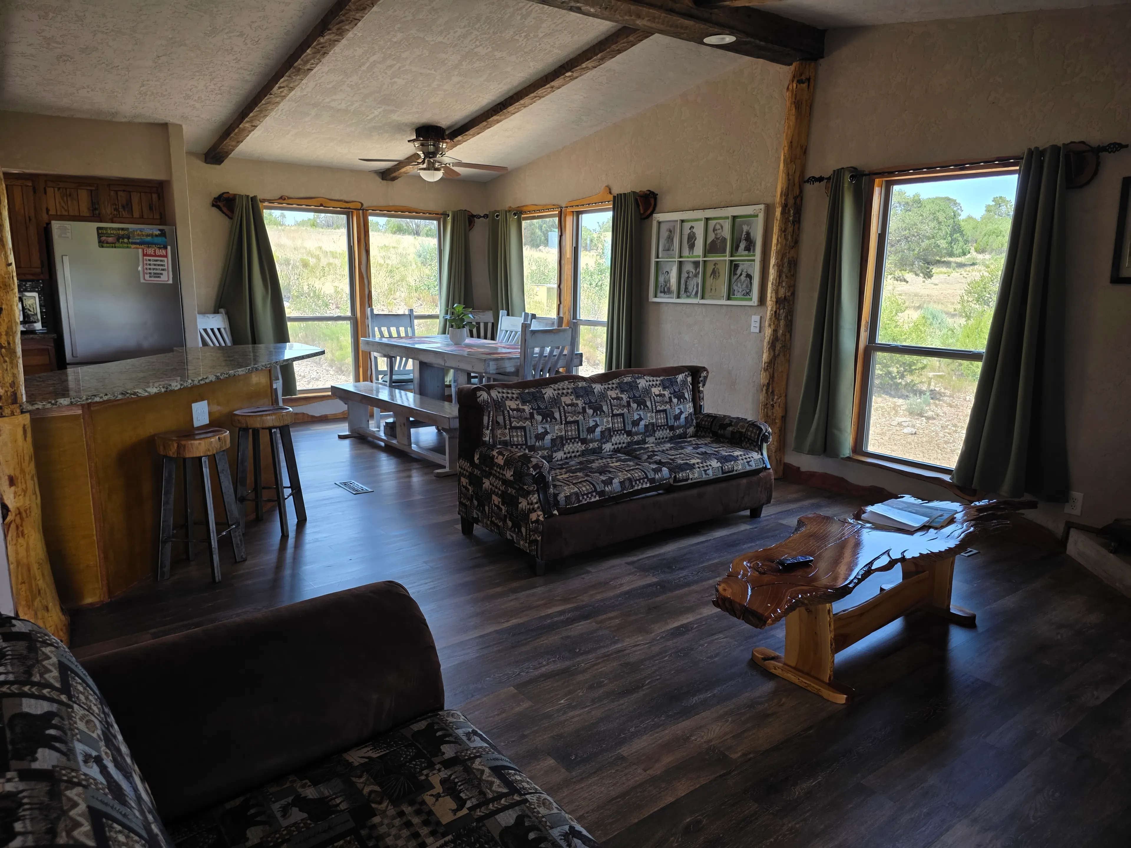 Open plan living and dining
