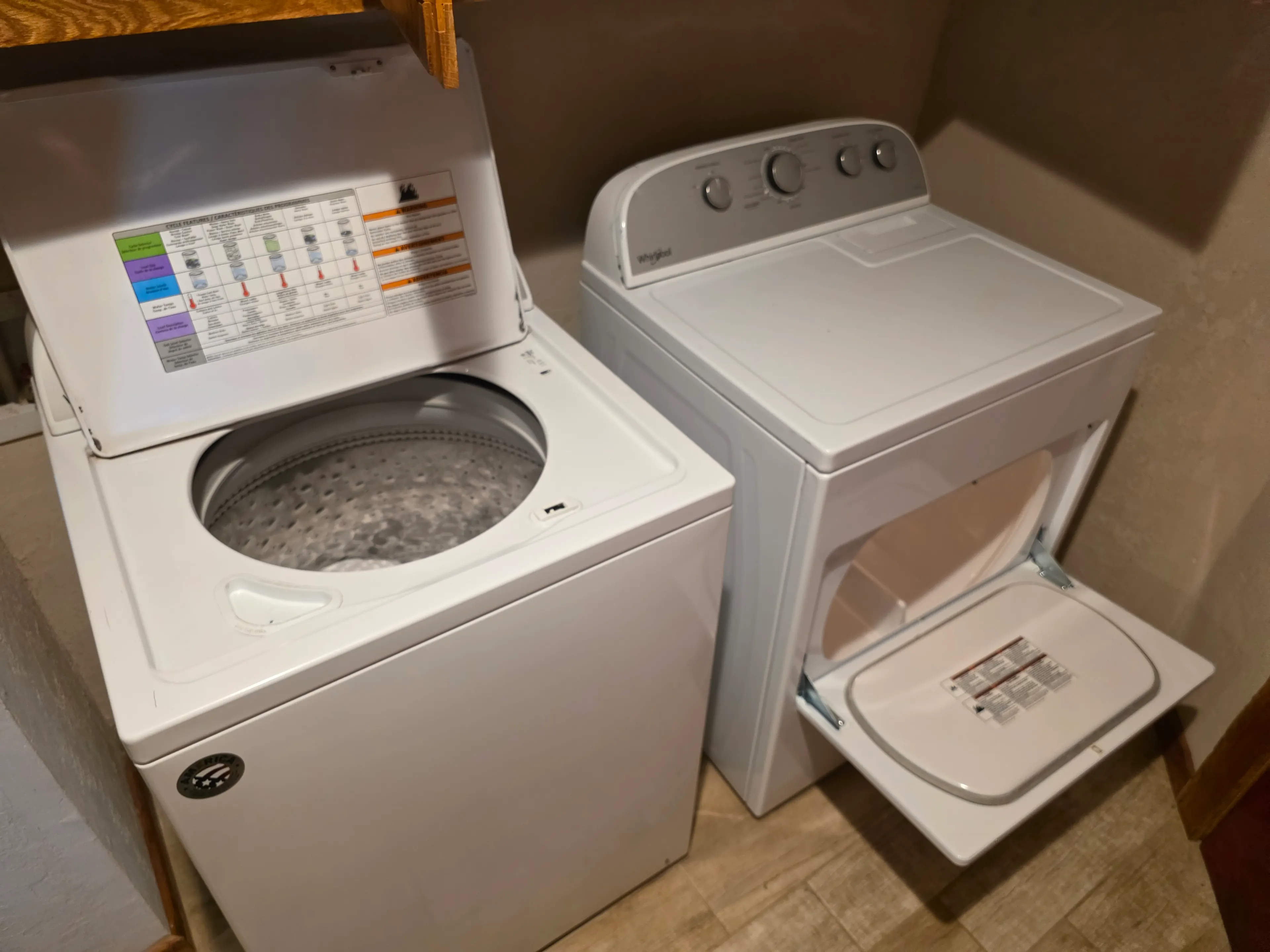 Washer and dryer side by side