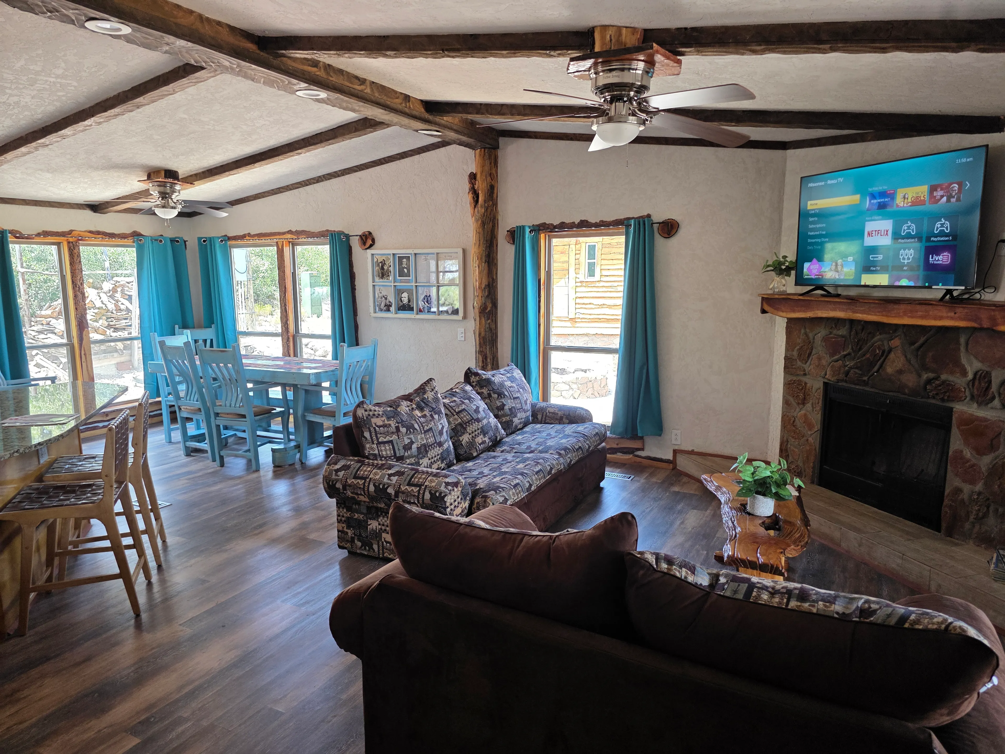 Open plan living and dining