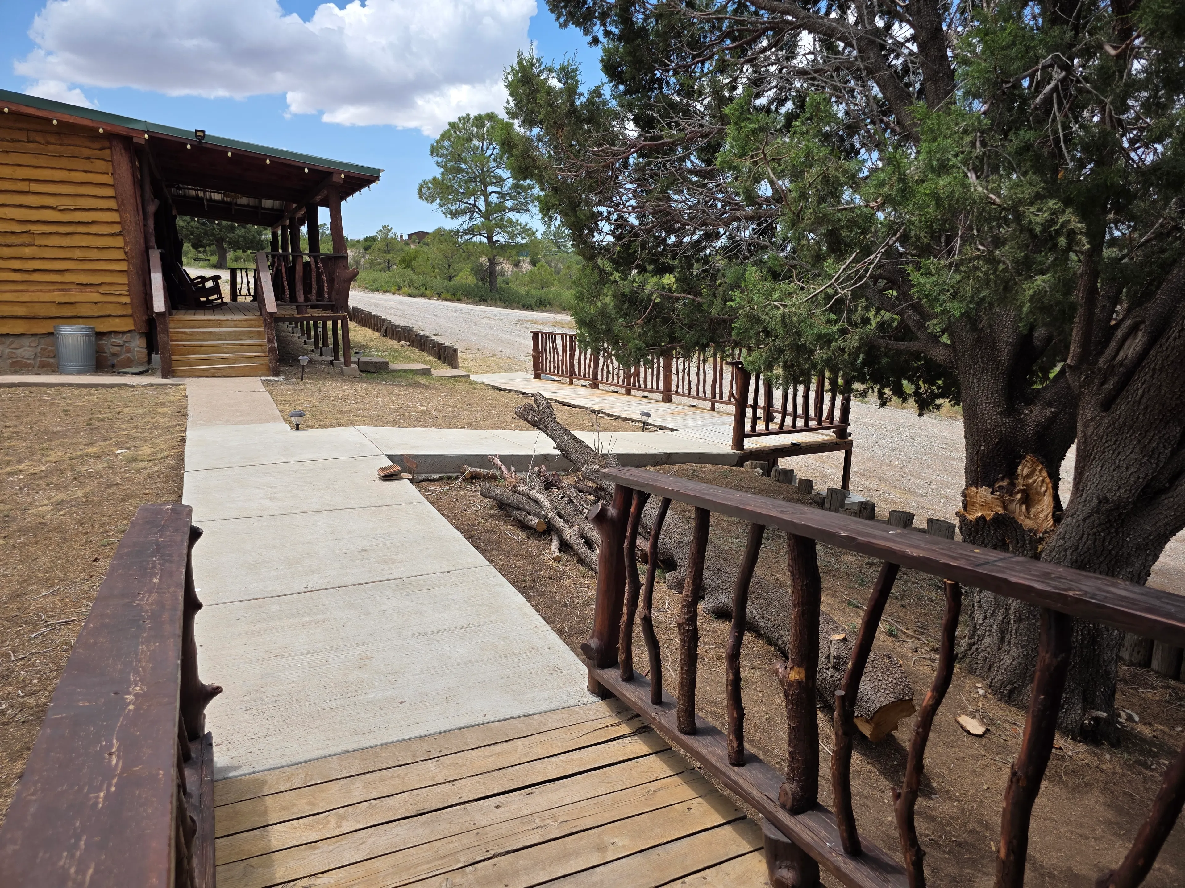 walkway and boardwalk to porch