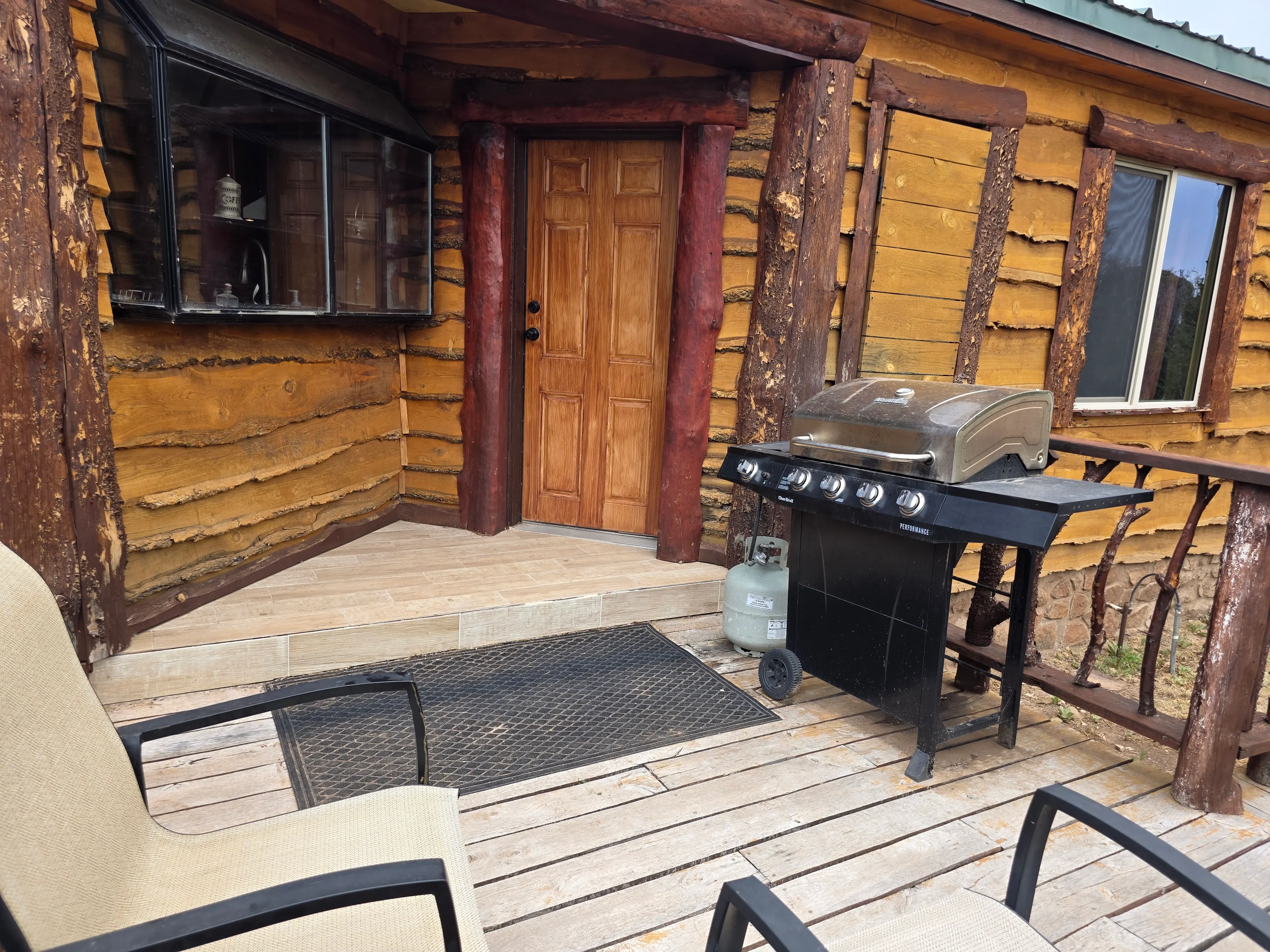 deck entry door with grill