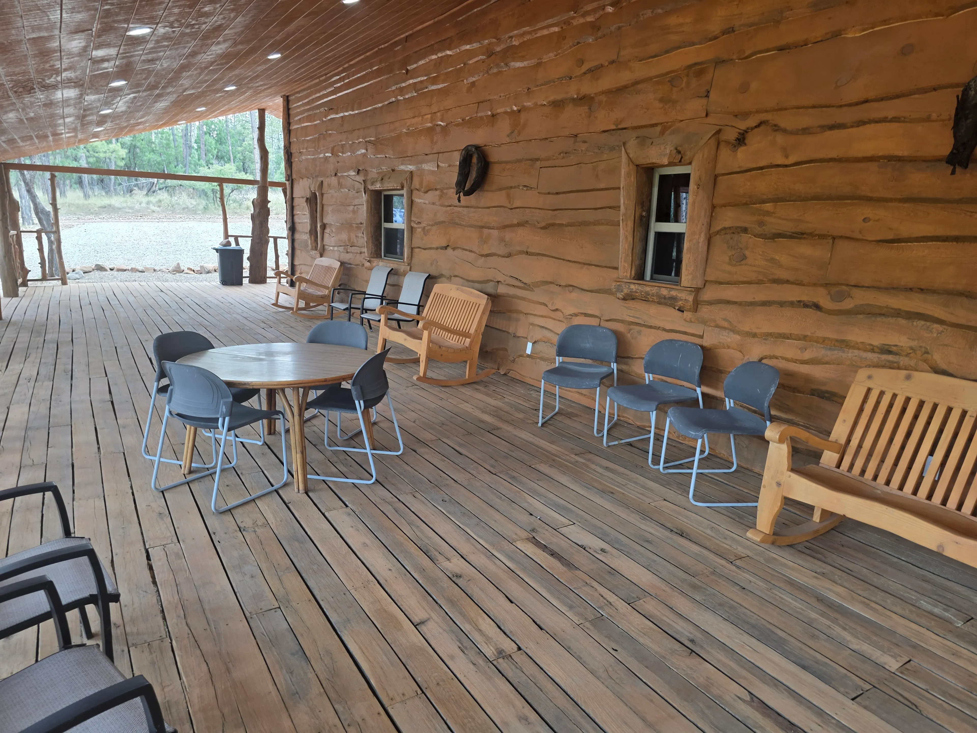 porch with assorted chairs