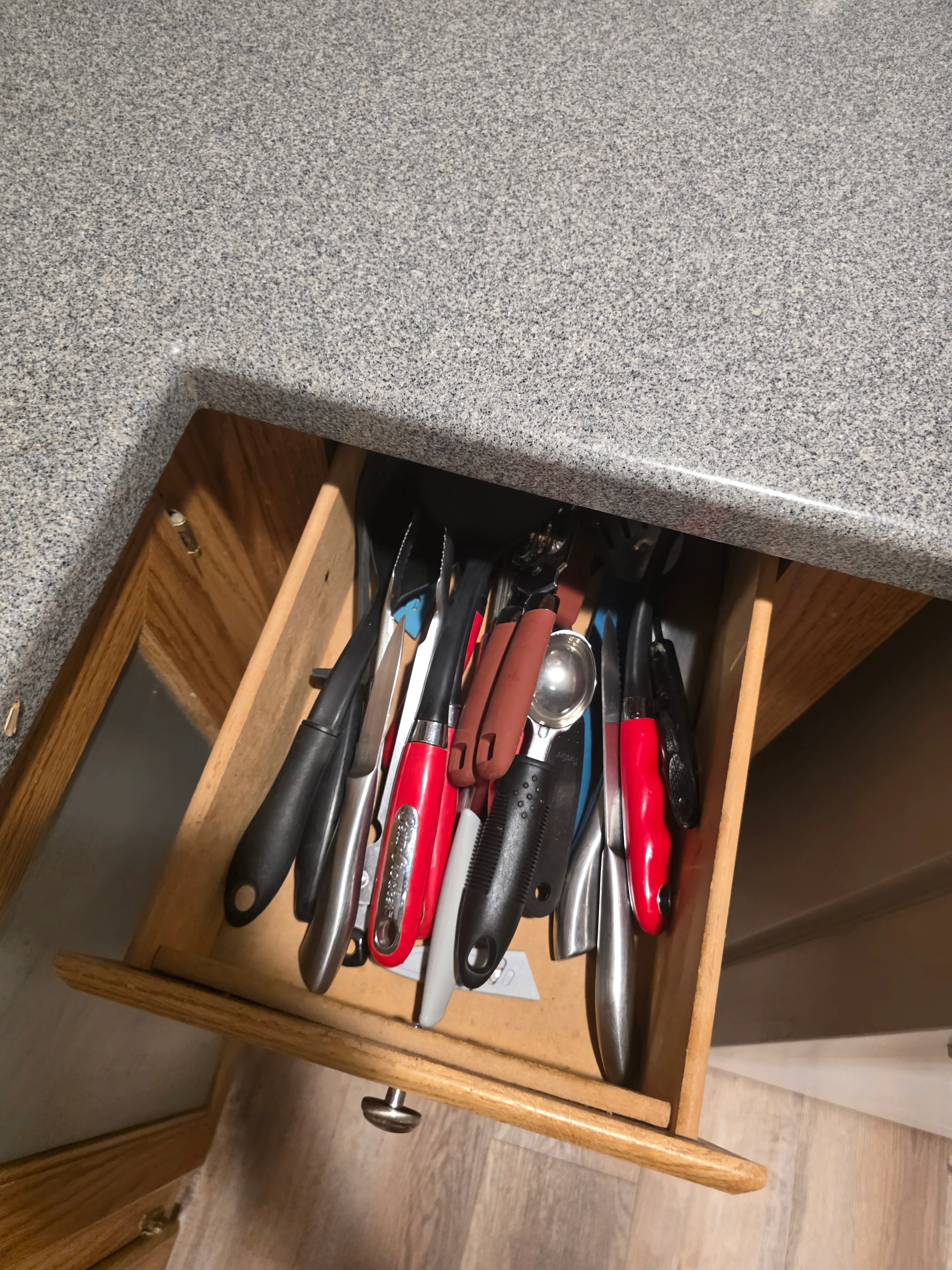 silverware drawer with tray