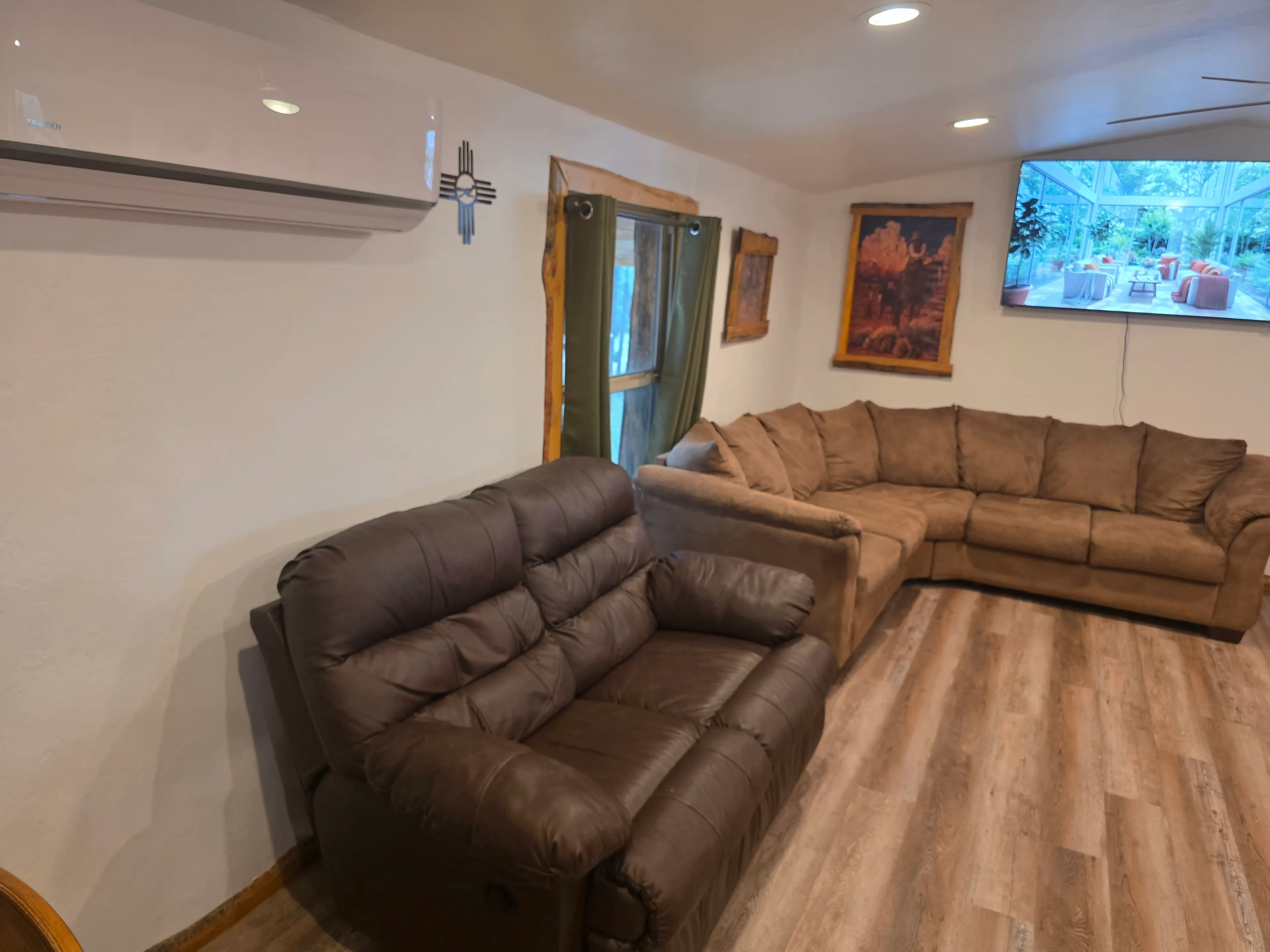 living room with mini split